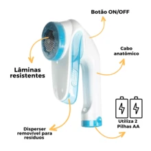 Lint Remover For Clothes Electric Battery Operated - 藍白色 - 查看 4