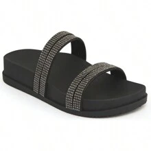 Kit 2 Pairs Of Children's  Flatform Sandals For Girls - 黑色 - 查看 5