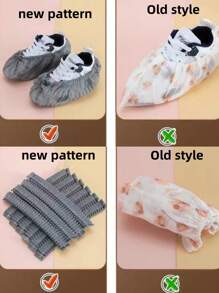 30 piezas de cubre zapatos desechables, cubre pies gruesos, anti deslizantes para uso en interiores y hogar, resistentes al desgaste, a prueba de polvo, cubre zapatos de tela no tejida para estudiantes y salas de computación