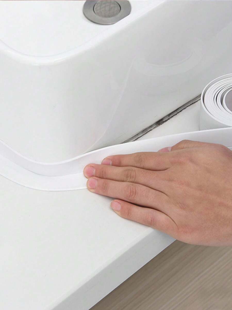 White Caulk Tape Waterproof Self Adhesive, Toilet Caulk Sealant Tape