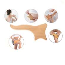 木疗按摩工具 Maderoterapia 套件木质按摩滚轮绳索工具套件塑身工具用于放松肌肉 - 杏色 - 查看 24