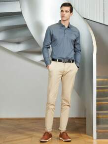 SHOESMALL Men's Casual Brown Shoes Memory Foam Fashion Sneakers 3 Eyelets Business Dress Sneaker - A81Q06-nâu - Xem 5