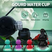 Gourd Water Bottle, 800ml Sports Water Bottle,Chinese Retro-Inspired,Travel Water Bottle For Gym,Gourd Style Water Bottle For Monkey King Game Fan - Black - View 6