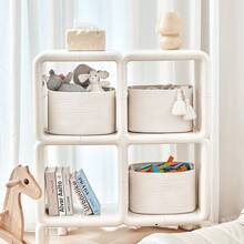 3 Pack Storage Basket For Cabinet And Toy Organization - 13"X9.8"X8.7" Baskets For Storage - Baby Toy Bin - Toy Storage Organizer - Ideal For Empty Gift Baskets To Fill - 白色 - 查看 10