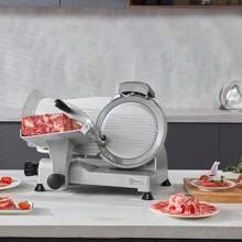 Meat Slicer, 340W Electric  Food Slicer With 10" SUS420 Stainless Steel Blade And Built-In Sharpening Stone, 0-0.6 Inch Adjustable Thickness For Commercial And Home Use, Cut Meat And Cheese - US A Type Plug(110-127V) - View 8