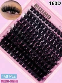 200 Peças Agrupamentos de Cílios Fofos 40D/60D/80D/100D/120D/160D/200D Cílios Grossos 5D 10-18mm Segmentados Falsos Cílios de Vison CC/C/D Encaracolados, Agrupamentos de Cílios, Cílios Individuais, Cílios, Cílios Falsos