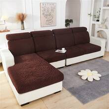 1 件装各种款式波浪提花沙发套防滑适用于客厅、卧室扶手椅套弹力格子转角沙发套防尘沙发套 1/2/3/4 座位分段 L 形靠背沙发套 - 彩色 - 查看 18