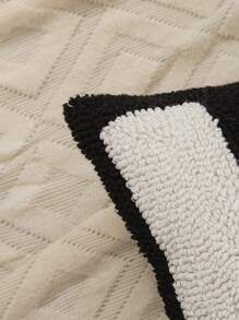 1 件/2 件黑白几何图案靠垫套，棉质帆布全印花天鹅绒刺绣精制枕套，波西米亚高密度舒适，适用于客厅、卧室、沙发、节日派对、户外花园装饰，适合所有季节，45*45 厘米（无填充） - 黑與白 - 查看 8