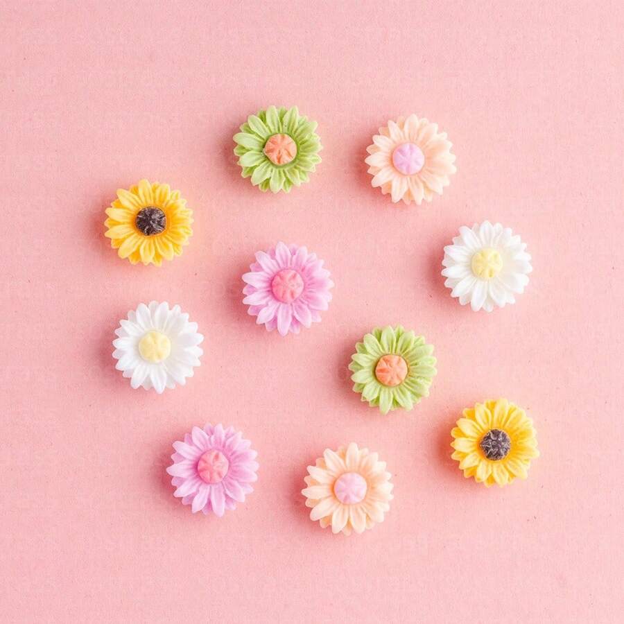 Acrylic Flower Bead 15mm Sunflower Candy Colours C100 - 彩色 - 查看 1