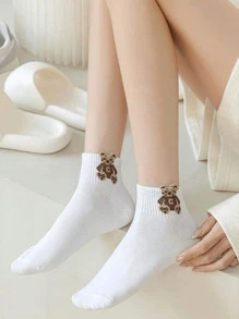 5/10 双可爱女士运动户外袜，轻便舒适休闲运动袜，时尚短袜 - 彩色 - 查看 5