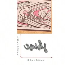 Corte de Metal DIY para Álbum de Recortes de Natal, Halloween, Aniversário, Decoração de Cartão 3D com Texto de Saudações 2024 Novo