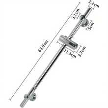 Adjustable Shower Rail Replacement Handheld Wall Bracket Shower Head Bracket With Sliding Sleeve Adjustable Telescopic Design Lifting Rod Suitable For Bathroom Shower Room - Silver - View 3