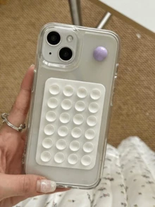 1 件/套透明气囊防摔材料 + 果冻吸盘手机支架保护壳，兼容 iPhone 15 Pro Max/15 Pro/15/14 Pro Max/14 Pro/14/13 Pro/13/12/11 XR、三星 Galaxy A14/A12/A15/A32/A33/A24/A50/A53/S20/S21/S22/S23/S24/S24+ - 彩色 - 查看 6