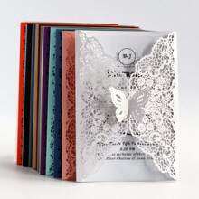 25 Personalized Butterfly Invitation Cards Wedding Invitations For Wedding Birthday Bridal Shower Christmas Party Supplies (Envelopes And Inner Cards Not Included), Christmas - 25pcs - View 11