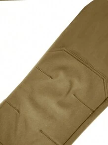 1件 ALPHA CAMP 男士户外防风防水抓绒软壳裤，冬季款 - 卡其色 - 查看 5