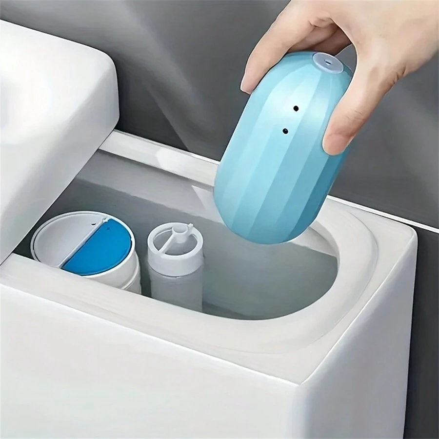 1/3 piezas Limpiador automático de inodoro, caja de limpieza de inodoro duradera, desodororizante de inodoro, quitamanchas de orina, herramienta de autolimpieza de inodoro, descontaminación intensa, suministros de limpieza, artículo del hogar, selección al azar de 2 tipos