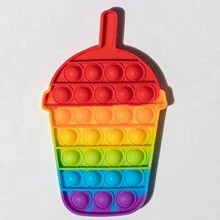 1PC Dinosaur Pop Fidget Toys, Bộ đồ chơi khủng long Popper cầu vồng bằng silicon, Đồ chơi bóp cảm giác giúp giảm căng thẳng cho người lớn, Túi đựng quà, Quà tặng tiệc sinh nhật, Kiểu dáng và màu sắc ngẫu nhiên - Nhiều màu - Xem 23