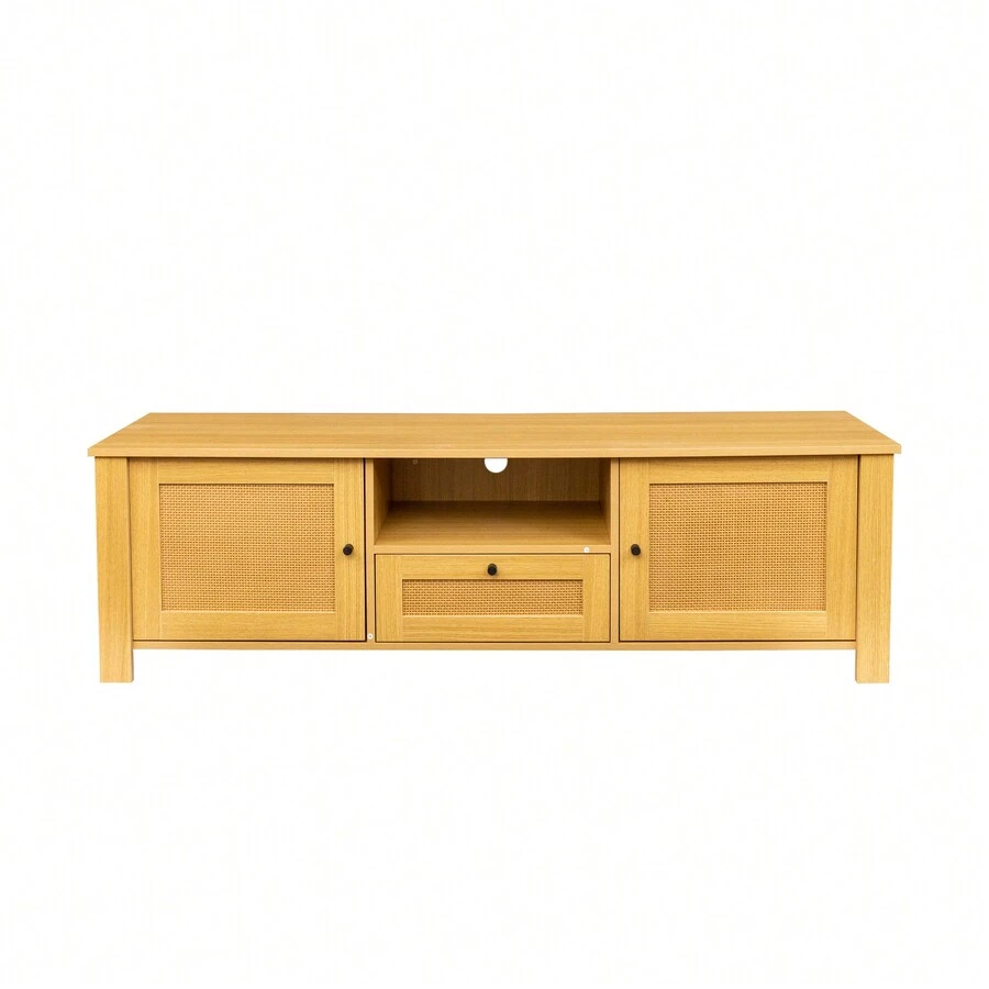 Farmhouse TV Stand Modern Wood Media Entertainment Center Console Table
