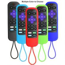 2 Pack Case For Roku Express/ Streaming Stick/ Premiere - Silicone Remote Cover For Tcl Hisense Roku Tv Remote Sleeve Skin Smart Tv Remote Control Replacement Cover Case Glow In The Dark - Blue Green - 彩色 - 查看 6