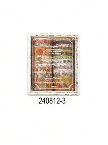 18 Rolls Of Four Seasons Nature Scenery Pattern Washi Tape Set, Spring, Summer, Autumn, Winter And Other Different Flower And Plant Pattern Sticker Rolls, For DIY Handbook Decoration, Card And Photo Making Supplies And Scrapbook Decoration, Simple Gifts For Friends And Classmates - Multicolor - View 16