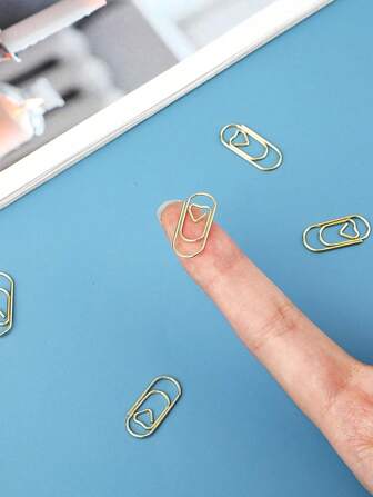 miwoo 50pcs Solid Paper Clip, Minimalist Iron Mini Nonskid Paper Clip For Office, School Back To School,Back To School,School Supplies