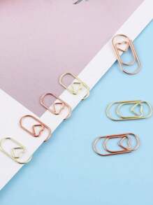 miwoo 50pcs Solid Paper Clip, Minimalist Iron Mini Nonskid Paper Clip For Office, School Back To School,Back To School,School Supplies