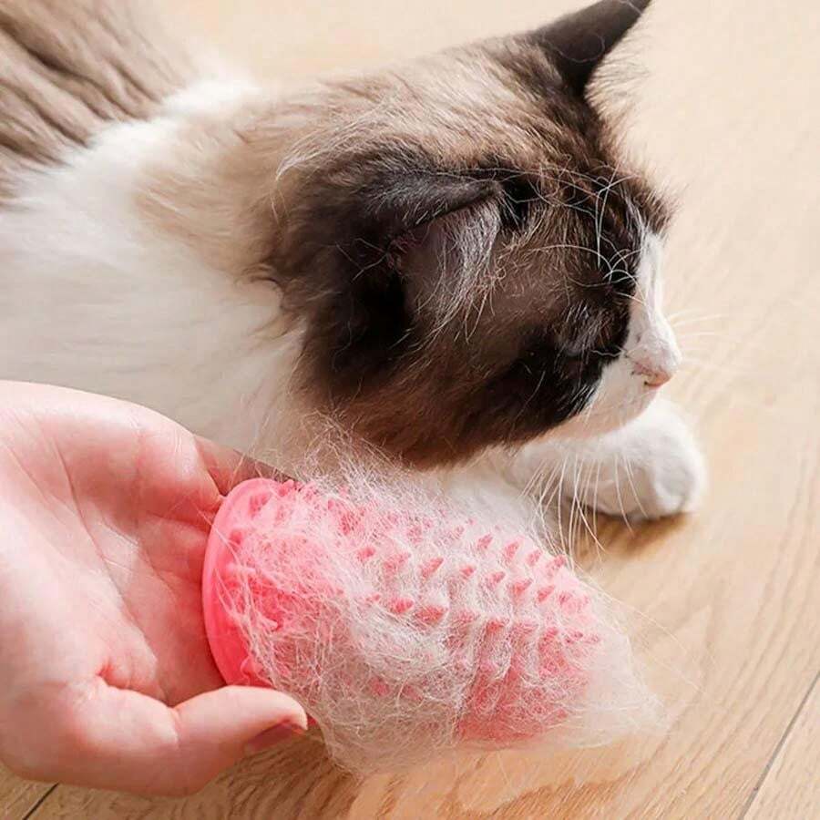 Pet Cat Hair Removal Massage Comb Cats Scratching Rubbing Brush Kitten