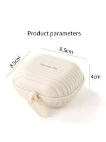 1pc Mini Portable Large Capacity Medicine Box, Jewelry Storage Box, Split Package Pills Tablets Sealed Storage Pill Organizer - White - View 5