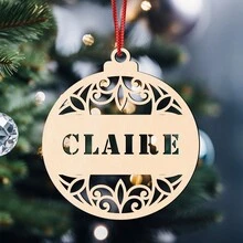 1 件，定制名称圣诞木制品，定制圣诞装饰品，定制圣诞礼物，送给朋友的礼物，定制个性化装饰板，客厅装饰品，卧室装饰品，圣诞装饰品 - 原木色 - 查看 5