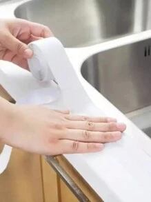 1PC Waterproof Mildew-Proof Toilet Caulk Strip, Self-Adhesive Sealing Tape For Kitchen Bathroom, Bathroom Waterproof Tape To Avoid Wet, Kitchen Sink Beautiful Seam Stickers Bathroom Decor Summer