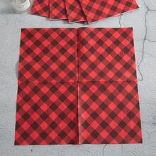 Set desechable de platos, servilletas y vasos a cuadros rojos y negros de 7/9 pulgadas para fiestas navideñas y de vacaciones, platos, servilletas y vasos de papel aptos para decoración de fiestas y suministros para fiestas navideñas - Multicolor - Ver 6