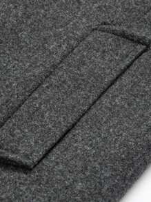 Chaqueta casual de manga larga para hombre, abrigo de hombre de unicolor con cuello alto