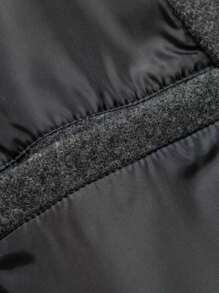Chaqueta casual de manga larga para hombre, abrigo de hombre de unicolor con cuello alto