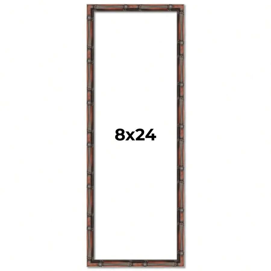 Custompictureframes.Com 8x24 Bamboo Picture Frame UV Acrylic 4 Finishes ...