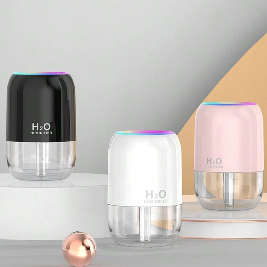 Máy tạo độ ẩm cá nhân USB để bàn cho ô tô, văn phòng, gia đình, du lịch, tự động tắt, 2 chế độ phun sương, siêu êm, máy tạo độ ẩm mini phun sương mát nhiều màu 200ml - Nhiều màu - Xem 1