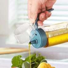 500ml Glass Oil Pot Leakproof Condiment Dispenser Bottle - 灰色 - 查看 4