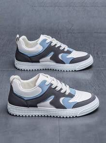 Giày trượt ván thông thường cho nam, Giày thể thao trượt ván chống trượt cho học sinh, Phong cách nhẹ, đa năng cho bốn mùa - Màu xanh lam - Xem 2