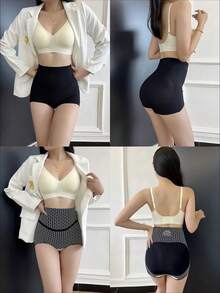 1 quần legging định hình eo cao, quần nâng mông và bụng đàn hồi, định hình eo sau sinh, kiểm soát bụng và quần lót nâng mông cho phụ nữ - màu đen - Xem 7