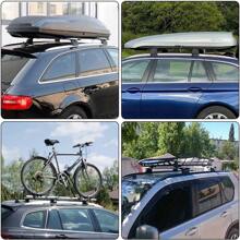 2PCS Car Roof Bars Lockable Car Rail Rack For Cars With Roof Rails 48" Aluminum Alloy Streamline Roof Rack For Holidays And Luggage Transportation - Silver - View 9