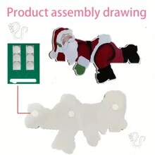 Weihnachts-Wand-Deko Weihnachtsmann, Heimdekoration