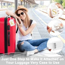 Thẻ hành lý viết tắt cá nhân cho vali, Thẻ hành lý dễ thương bằng vải nhung có nắp che riêng tư, Thẻ hành lý thêu cho túi du lịch Quà tặng cho phụ nữ, trẻ em, thanh thiếu niên Thẻ hành lý Phụ kiện du lịch Đồ dùng du lịch thiết yếu Tổ chức du lịch cho kỳ nghỉ hè ở bãi biển Quay lại trường - trắng - Xem 4