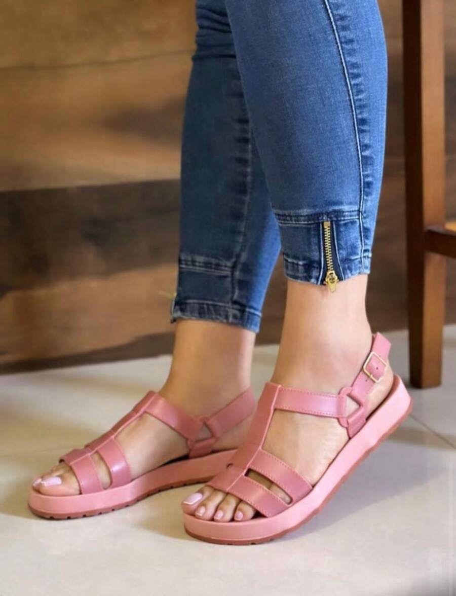 Women Flat Sandals - Rusty Rose - View 1