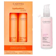 Cadiveu Bye Bye Frizz Kit 250ml + Quartzo Shine Protein Cream - 彩色 - 查看 1