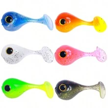Mồi mềm silicon T-Tail 45mm-3g Mồi câu cá siêu nhỏ có đầu Jigbait Vivid Mồi câu cá Wobblers Mồi câu cao su Phụ kiện câu cá - Nhiều màu - Xem 2