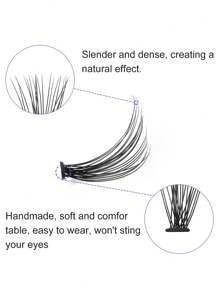 280 片 40D D 卷曲混合 9-16 毫米假睫毛 DIY 簇状睫毛 单根睫毛延长 簇状睫毛、睫毛簇、单根睫毛、睫毛、假睫毛 - 黑色 - 查看 5