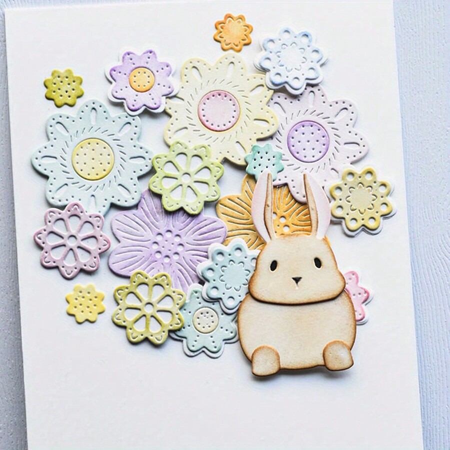 1pc Flower Metal Die Cut, 2024 Metal Cutting Die For Paper Card Making