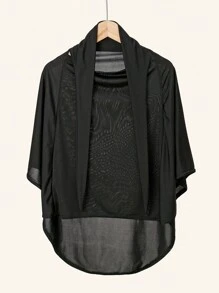 1 pezzo Balaclava da donna di colore unito con cordino, fascia elastica, traspirante e confortevole, multiuso per sport, yoga, fitness e moda - Passamontagna tinta unita - Visualizzare 7