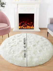 One High-End Fashionable, Simple, Atmospheric, Comfortable, And Soft Silk And Knitted Round Carpet For Living Room, Bedroom, Study - Beige - View 13