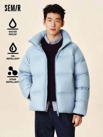 SEMIR Men's Tech Warm Jacket, Minimalist Design, Couples' Style, Winter