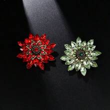 1 chiếc trâm cài áo hoa hướng dương thời trang dành cho nữ, ghim thủy tinh khảm hợp kim, trang trí quần áo, túi xách, mũ, 4 màu tùy chọn - những bông hoa - Xem 4